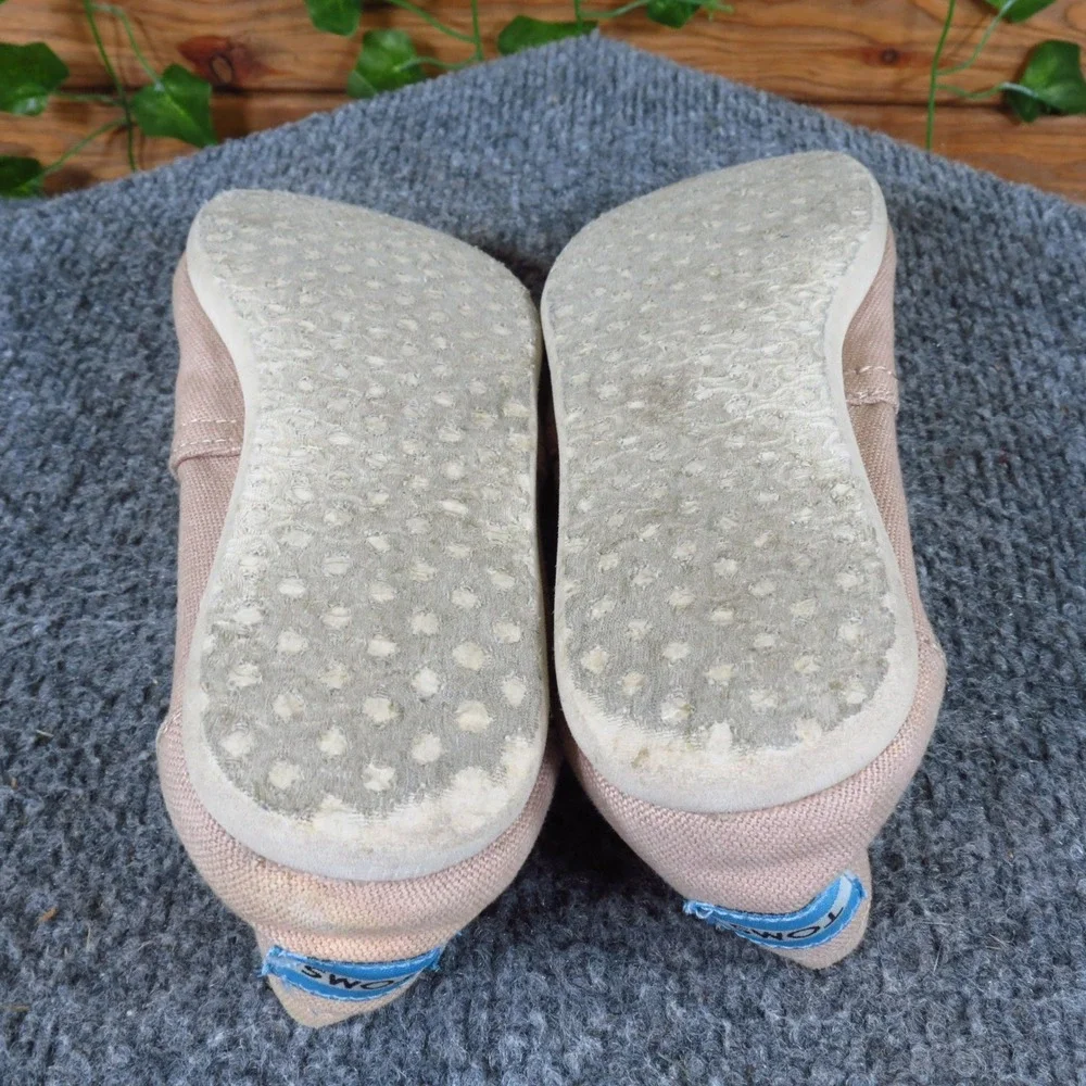 TOMS Alpargata Women‎ Slip On Shoe Size 5 Everyday Comfort Tan Canvas Flats